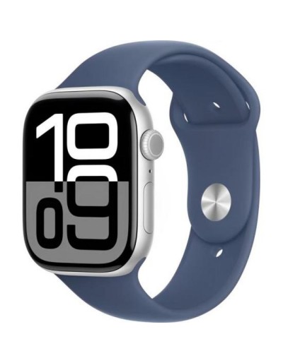 Foto do Produto Smartwatch Apple Watch Series 10 46mm Silver Al Denim Sb M/l Gps Mwwm3lw/a