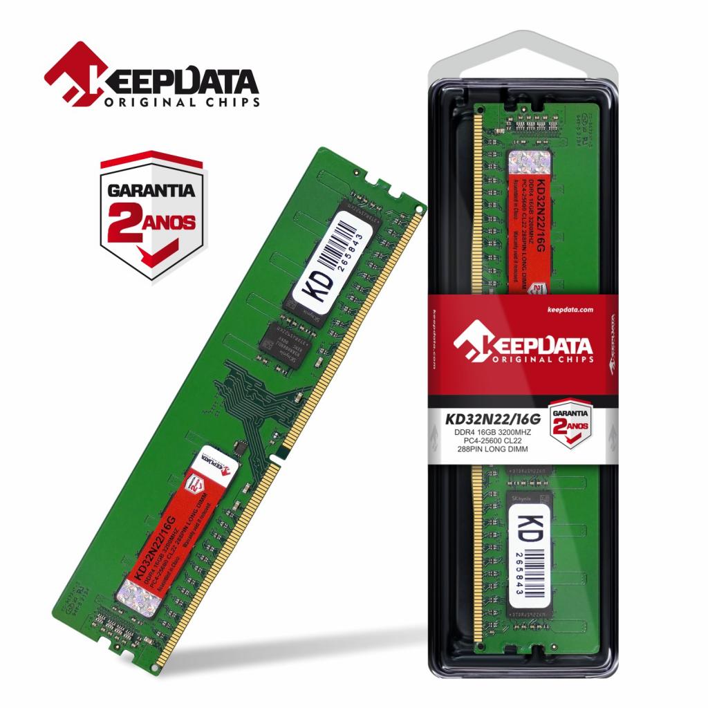 Foto do Produto Memoria Ram Keepdata KD32N22/16G DDR4-16GB 3200