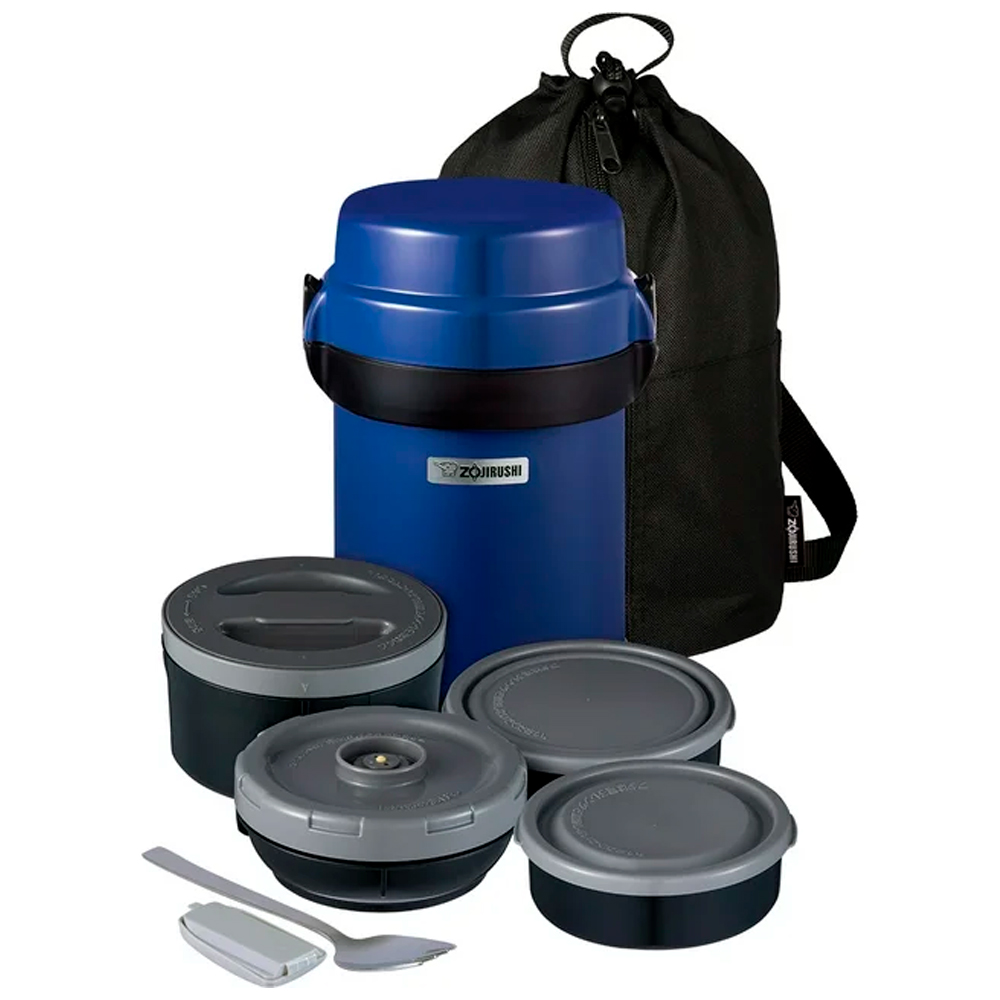 Foto do Produto Marmita Térmica Zojirushi SL-JBE14AZ MR. Bento com 4 Potes - Azul