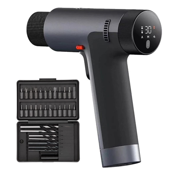 Foto do Produto Furadeira e Parafusadeira Sem Fio Xiaomi Mi 12V Max Brushess Drill Kit De Ferramentas BHR5510GL - Preto
