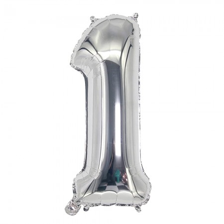 Foto do Produto Balao Numero 1 Prata 32 Polegadas
