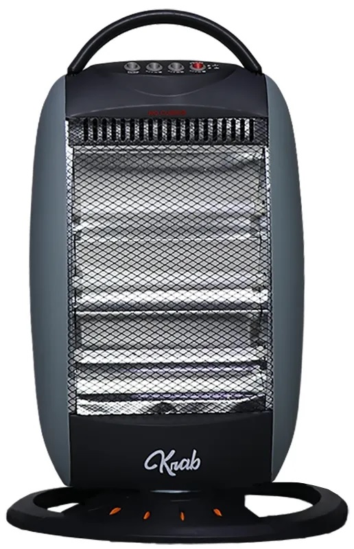 Foto do Produto Aquecedor Elétrico Krab KBEO1200 Quartzo Oscilante 1200W 110V - Cinza