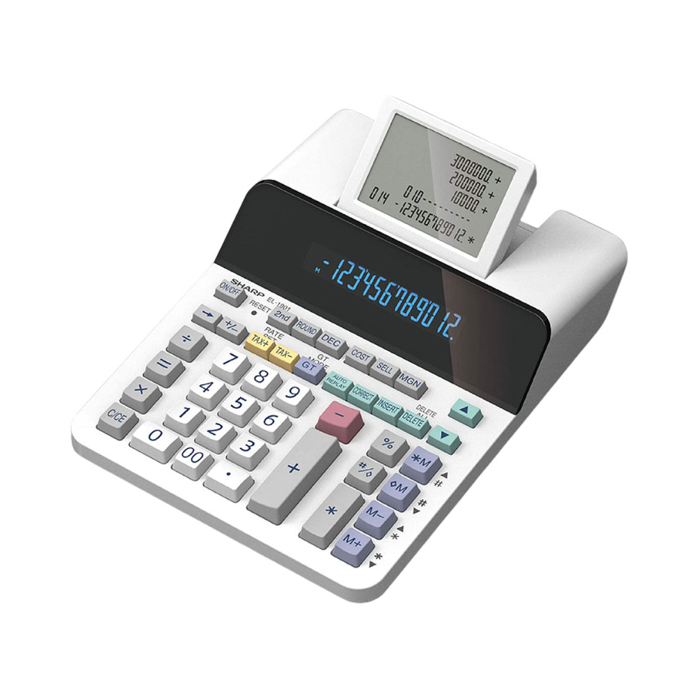 Foto do Produto CALCULADORA SHARP EL-1901 BLANCO 110V