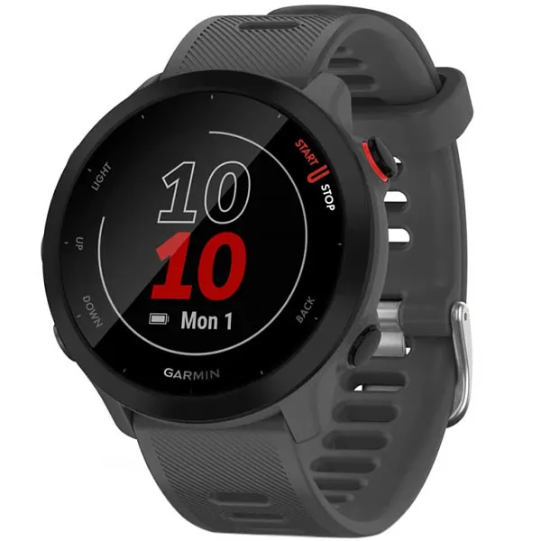 Foto do Produto Relógio Garmin Forerunner 55 010-02562-13 com GPS/Bluetooth - Cinza