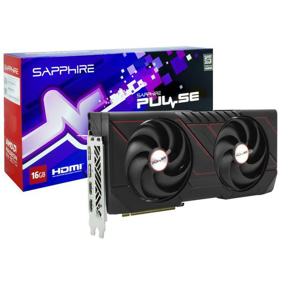 Foto do Produto Placa de Vídeo Sapphire Pulse Radeon RX9070 16GB GDDR6 PCI-Express