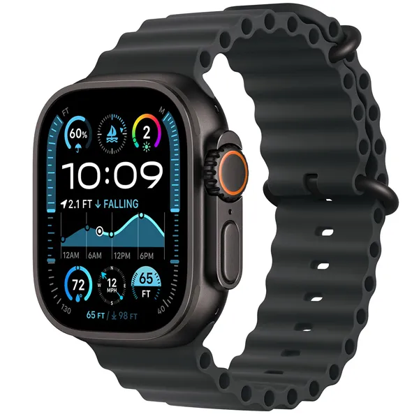 Foto do Produto Apple Watch Ultra 2 49 mm/One Size MX4P3LZ A2986 GPS + Celular - Black Titanium/Black Ocean Band (Anatel)