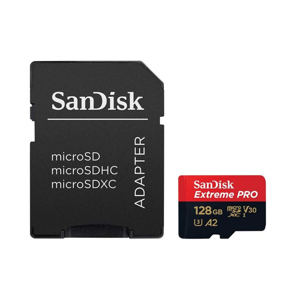 Foto do Produto Cartao de Memoria SD Micro 128GB Sandisk Extreme Pro 200-90MB (SDSQXCD-128G)