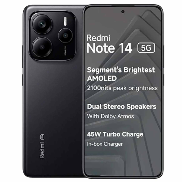 Foto do Produto Smartphone Xiaomi Redmi Note 14 5G 256GB 8GB RAM DS - Black Global