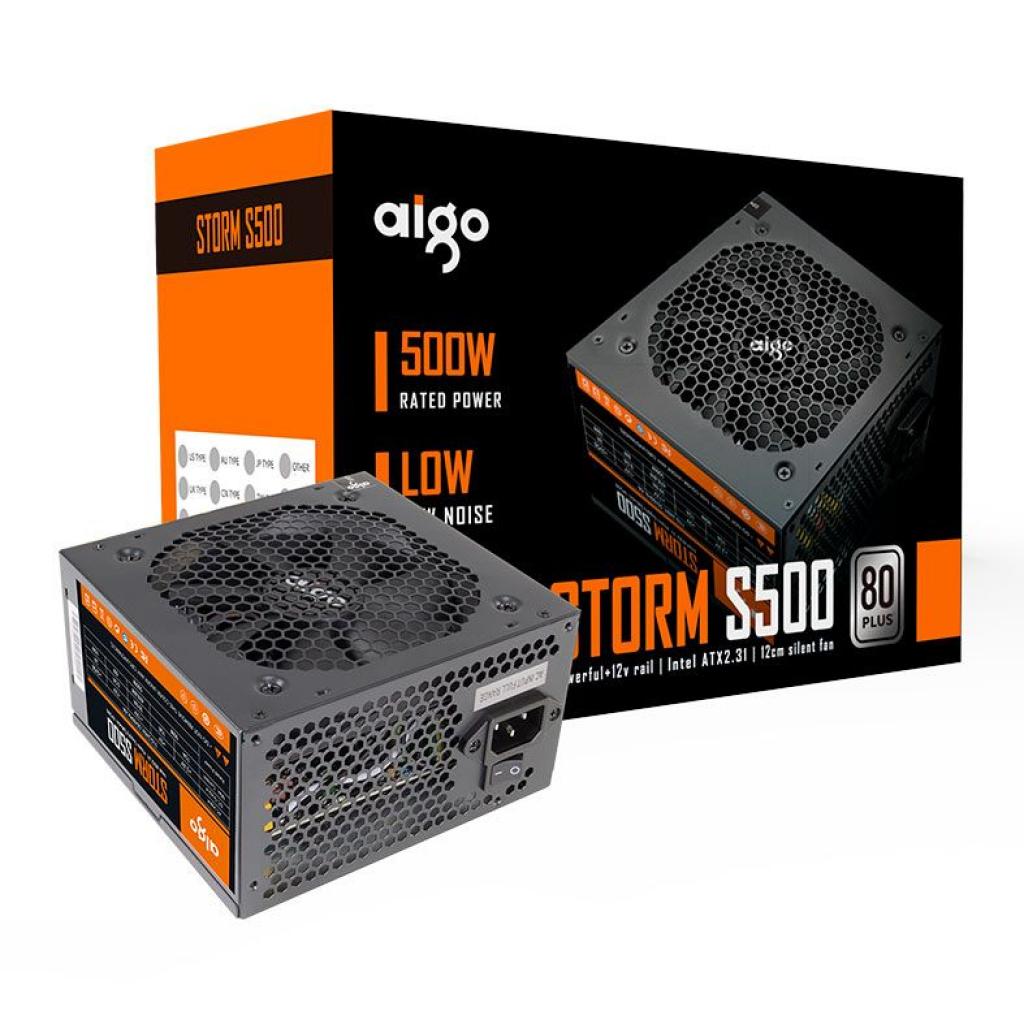 Foto do Produto Fonte 500W Aigo Storm S500 80PLUS White