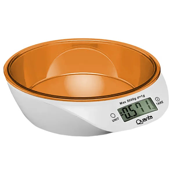 Foto do Produto Balança Digital para Cozinha Quanta QTBLC9000 para até 5 kg - Branca/Laranja