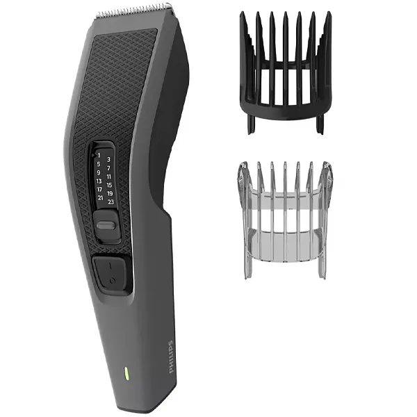 Foto do Produto Máquina de Cortar Cabelo Philips Series 3000 HC3525/15 Recarregável - Cinza/Preta