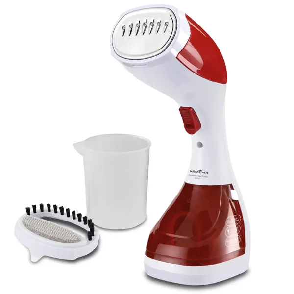 Foto do Produto Passadeira a Vapor Britânia BVP02V Tanque de 180 ml 220V ~ 50/60 Hz - Branco/Vermelho