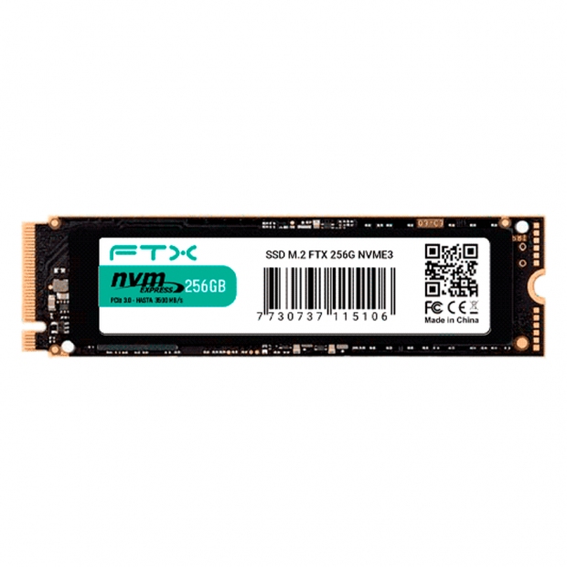 Foto do Produto HD SSD M.2 256GB NVME FTX 3230X1240 MB/S PCIE 3.0 115106