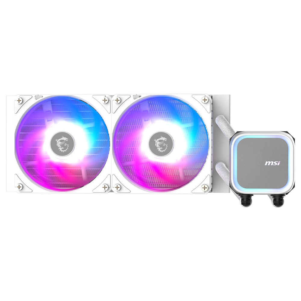Foto do Produto Water Cooler para Processador MSI Mag Coreliquid A13 240 White Intel 1150-1851 AMD AM5-AM4 ARGB 240MM - Branco