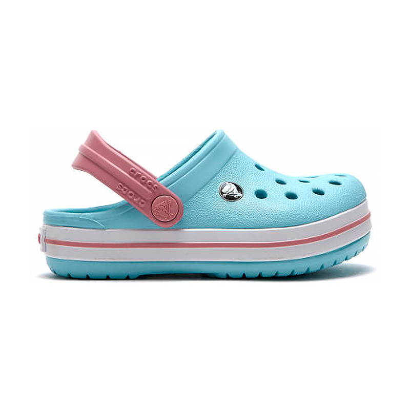 Foto do Produto Sandália Crocs Crocband Clog Infantil Azul / Rosa 204537-4s3