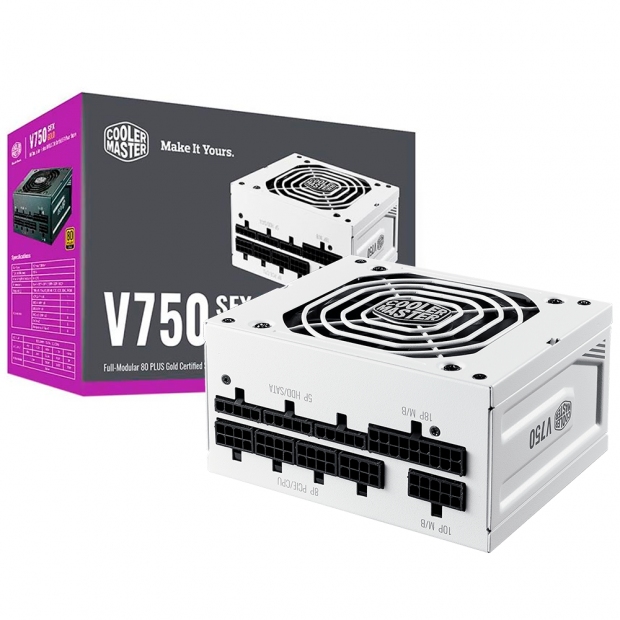 Foto do Produto Fonte Cooler Master V750 SFX White Edition, 750W, 80 Plus Gold, Modular, Branco, MPY-7501-SFHAGV-WU