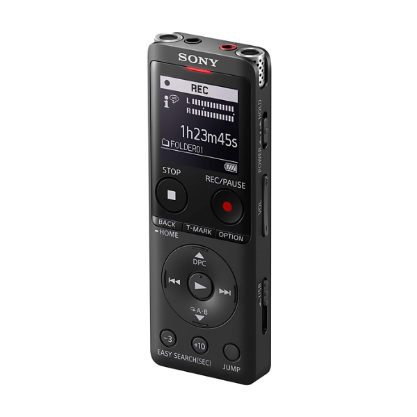 Foto do Produto Gravador de Voz Sony ICD-UX570FBC com 4GB para até 159 Horas de Gravação - Preto