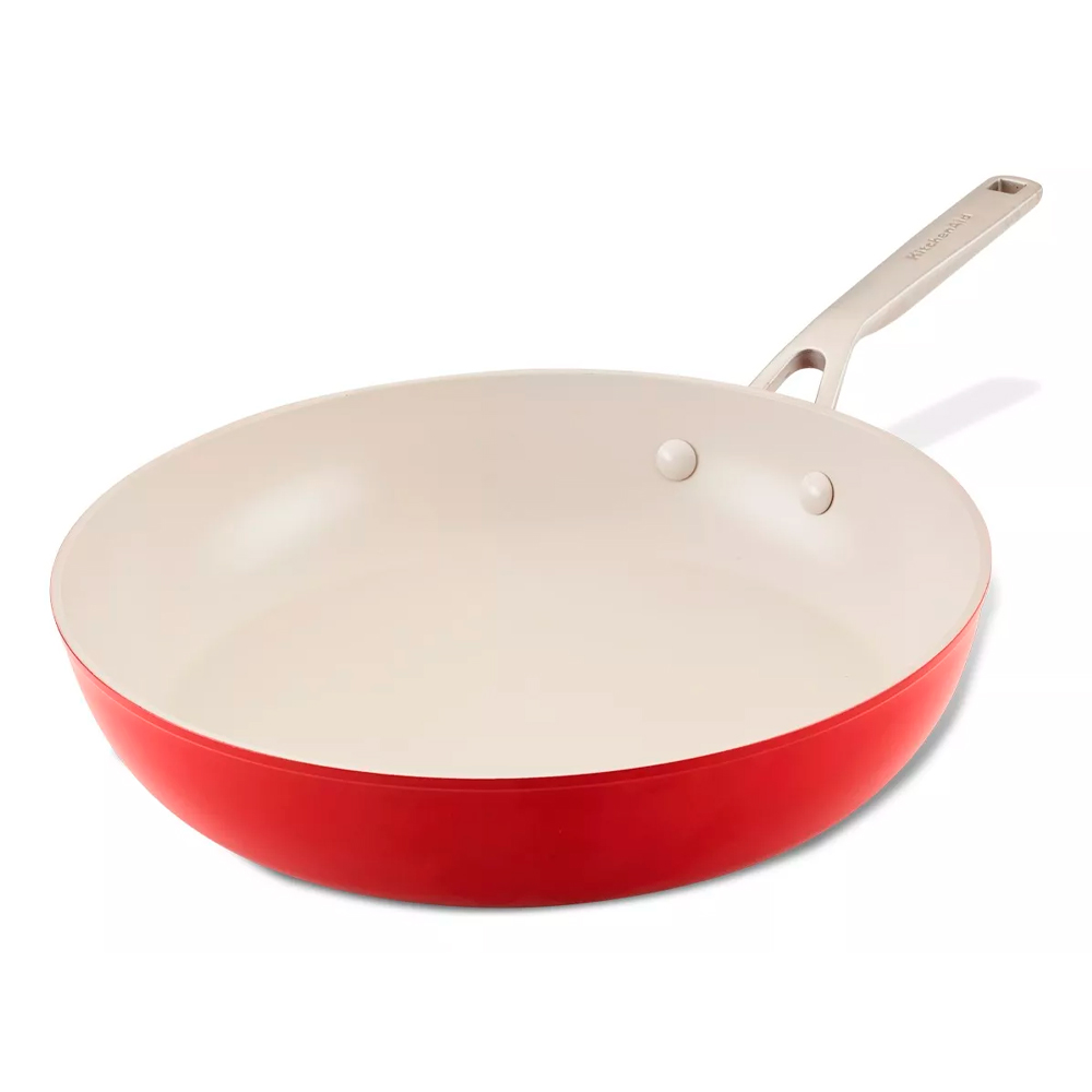 Foto do Produto Frigideira KitchenAid 84847 Antiaderente Cerâmica 31CM Vermelho Imperial