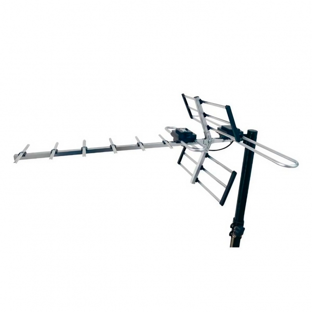 Foto do Produto ANTENA TV DIGITAL QUANTA QTKANTV600 FM/VHF/UHF PRETO/PRATA