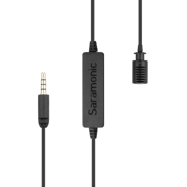 Foto do Produto Microfone de Lapela Saramonic LAVMICRO-S com Conector TRRS 3.5mm de 5 Metros