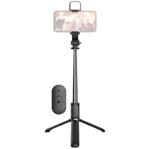 Foto do Produto Bastão para Selfie MOX MO-SS26 com Luz Led/Bluetooth - Preto