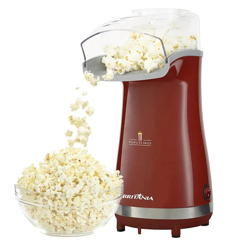 Foto do Produto BRITANIA PIPOQUERA BPI01VI POPLITE INOX 1800W 220V 50/60HZ ROJO