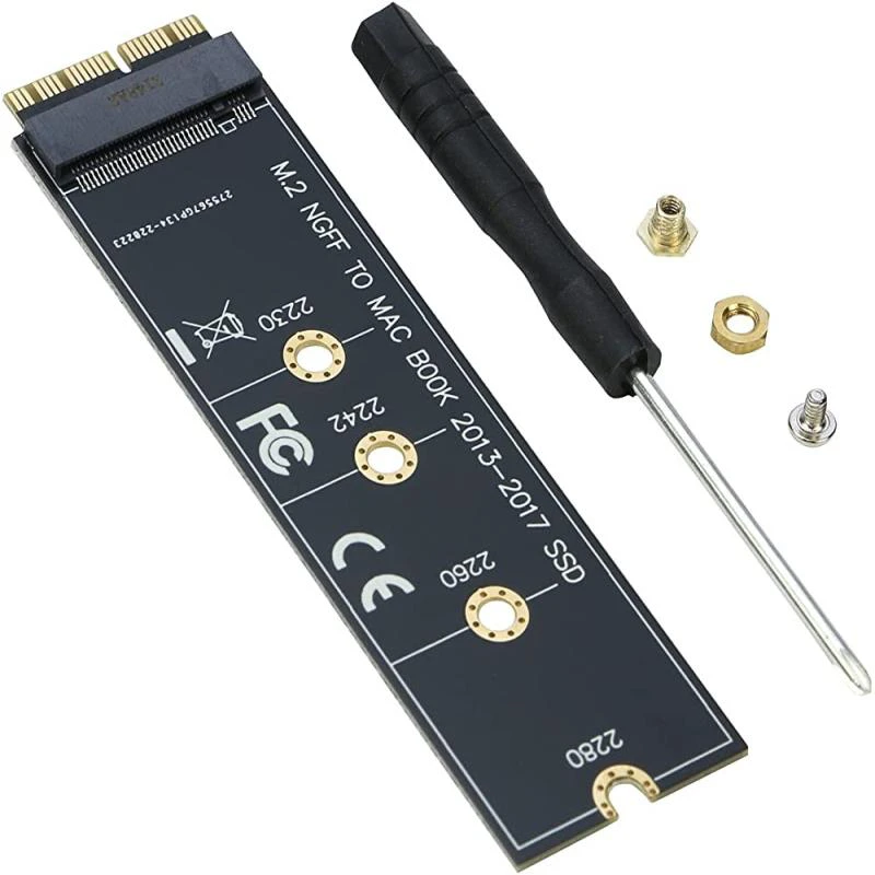 Foto do Produto ADAPTADOR 12+16 pines A M.2 NVMe SSD MACBOOK AIR (2013-2017) MACBOOK PRO (2013-2015)