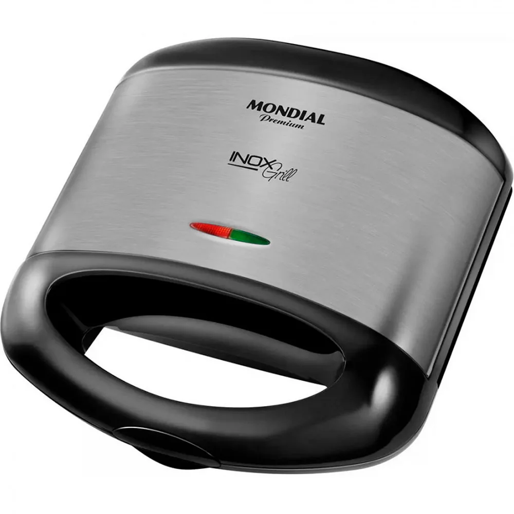 Foto do Produto Sanduicheira Mondial Inox Grill Premium S-07 - 800W - 220V/60Hz - Preto e Prata