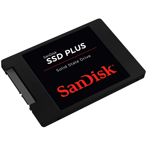 Foto do Produto SSD de 240GB SanDisk Plus SDSSDA-240G-G26 530 MB/s de Leitura - Preto