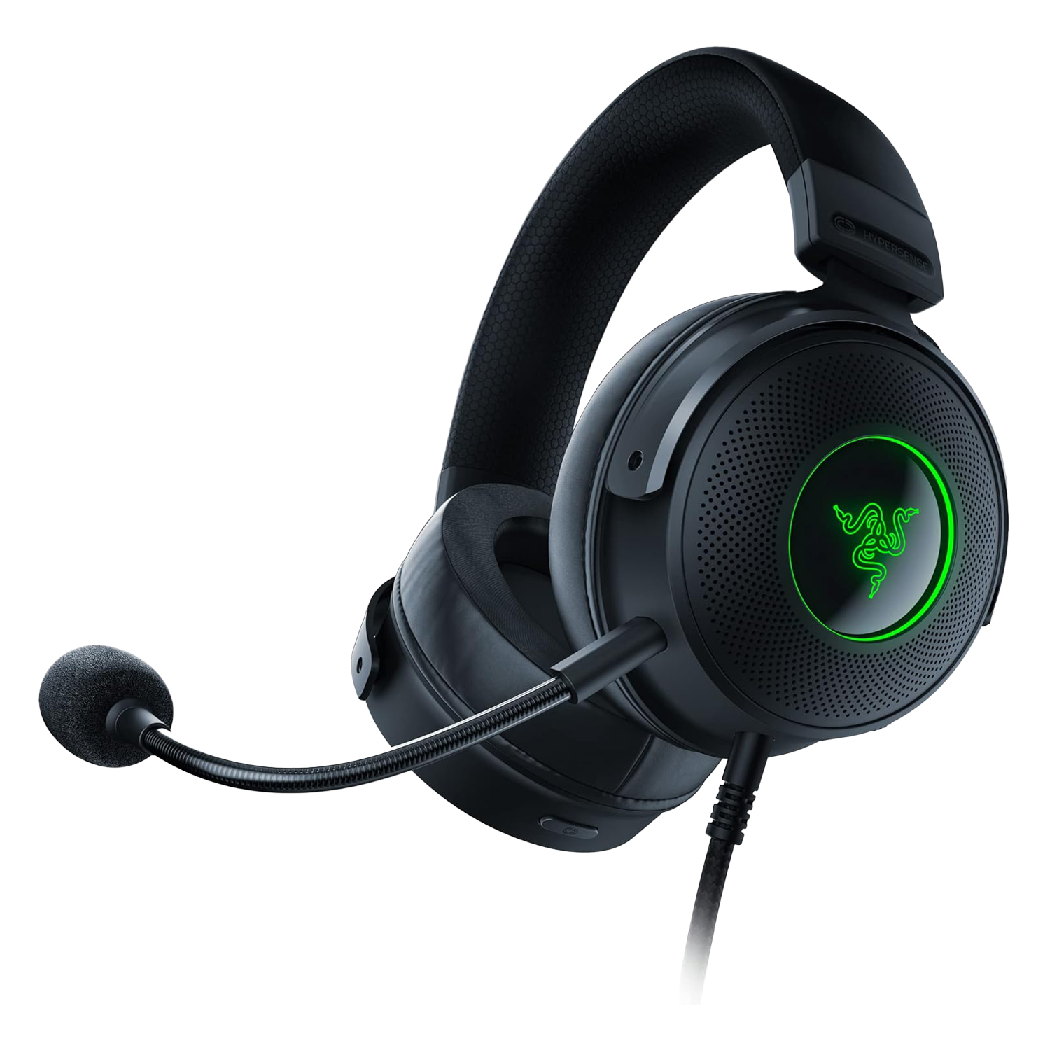 Foto do Produto Fone de Ouvido Headset Gamer Razer Kraken V3 Hypersense - Com Fio - Preto