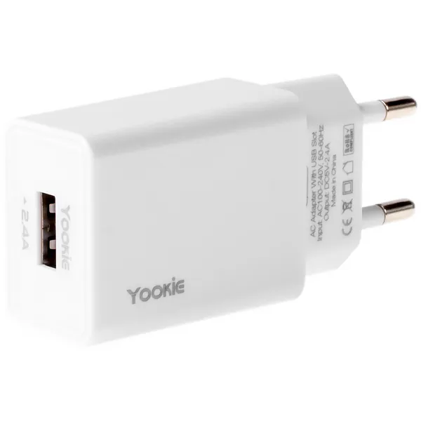Foto do Produto Adaptador de Tomada Yookie KI202Y USB - Branco
