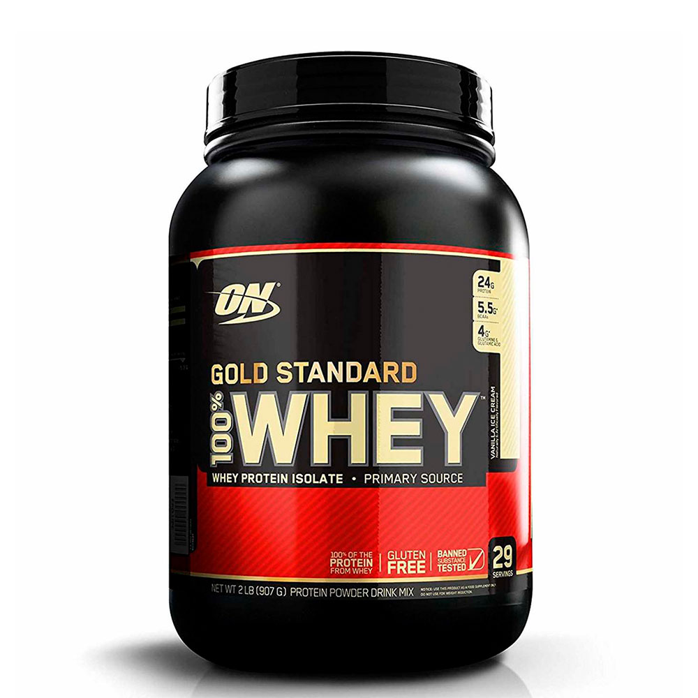 Foto do Produto Gold Standard 100% Whey Protein Optimum Nutrition Vanilla Ice Cream 2lb 907g