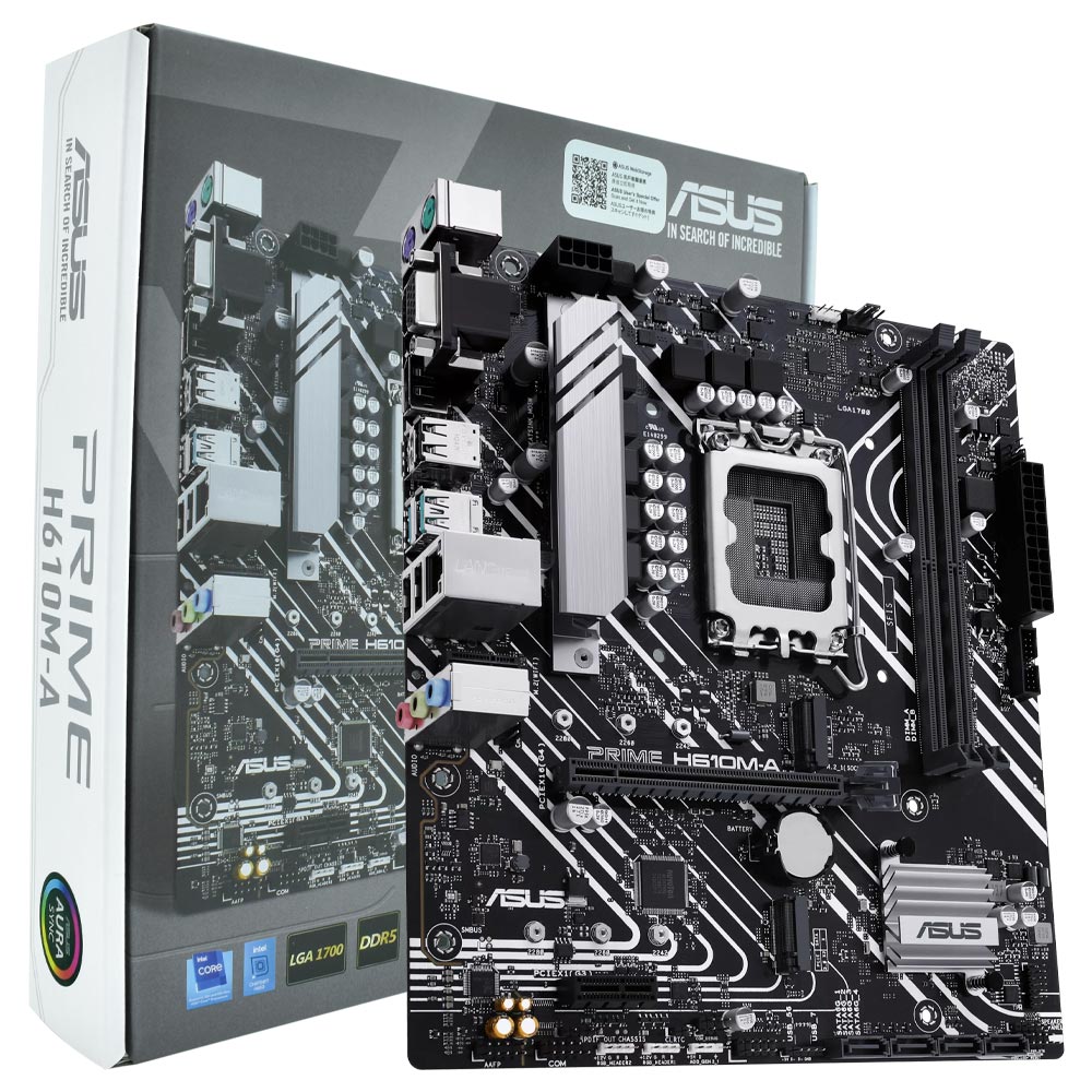 Foto do Produto Placa Mãe ASUS Prime H610M-A Socket LGA 1700 / VGA / DDR5