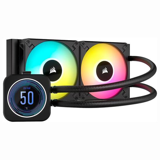 Foto do Produto Cooler Corsair iCUE H100i Elite LCD XT RGB