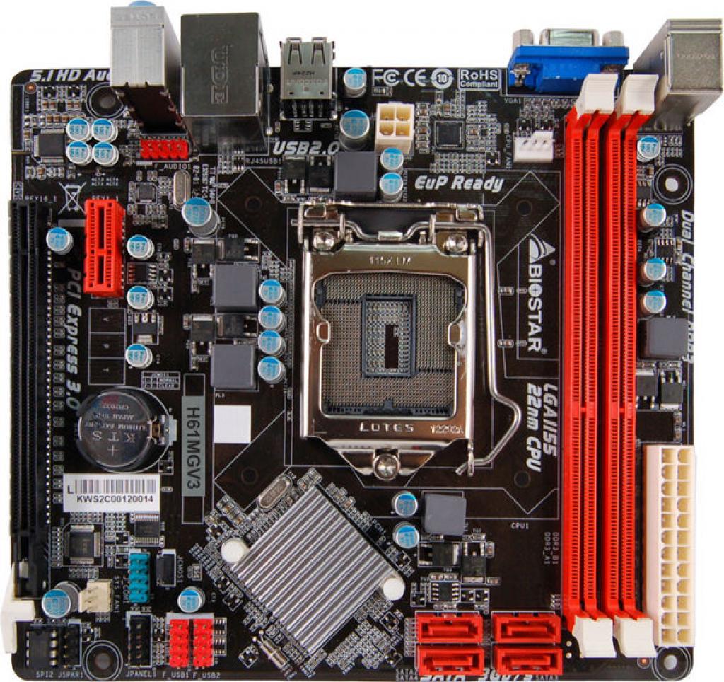 Foto do Produto Placa Mae Intel (1155) Biostar H61MHV3