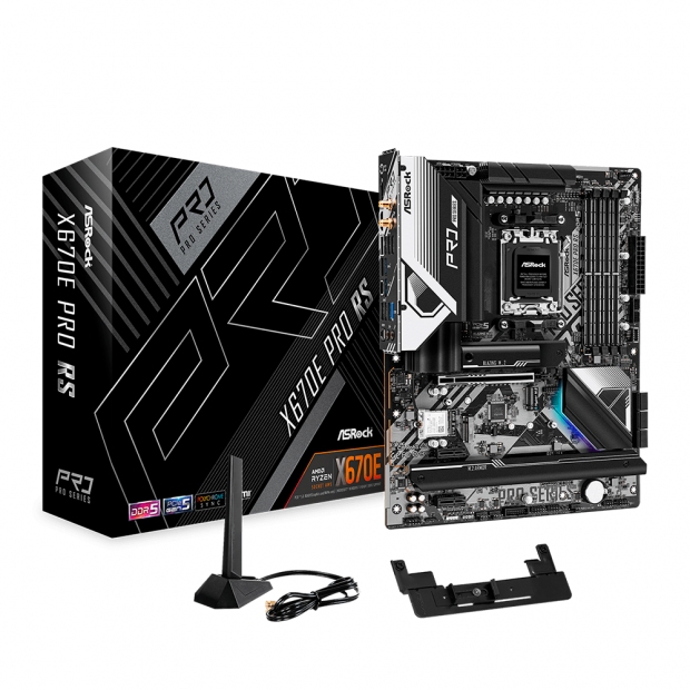 Foto do Produto MB AM5 ASROCK X670E PRO RS WI-FI6E+BT/DDR5/HDMI
