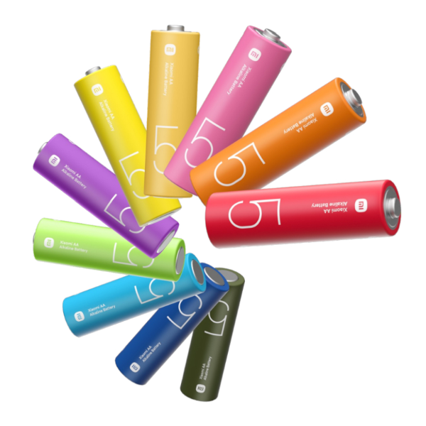 Foto do Produto Pilha AA Xiaomi Rainbow Batteries Alcalina AA LR6 Caixa com 10 Pecas - BHR5393GL