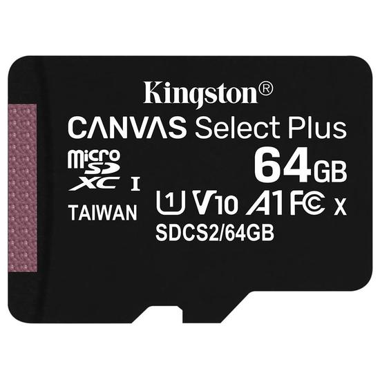 Foto do Produto Cartão de Memória Kingston Canvas Select Plus Micro SDXC 64GB Classe 10