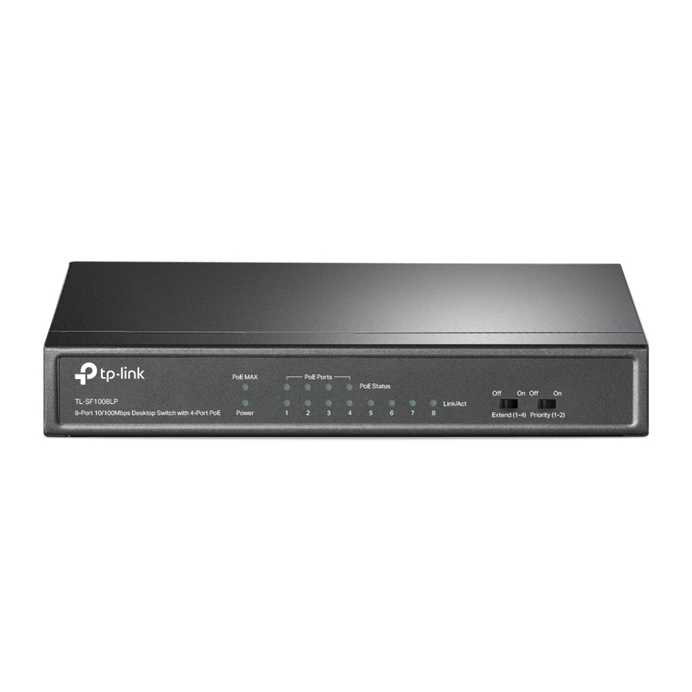 Foto do Produto Switch TP-Link TL-SF1008LP - 8 Portas - 100MBPS - Cinza