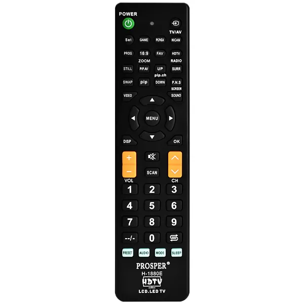 Foto do Produto Controle Remote Universal para TV Prosper H-1880E - Preto