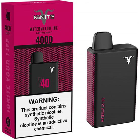 Foto do Produto Vaper Descartável Ignite V40 Watermelon Ice 4000 Puffs