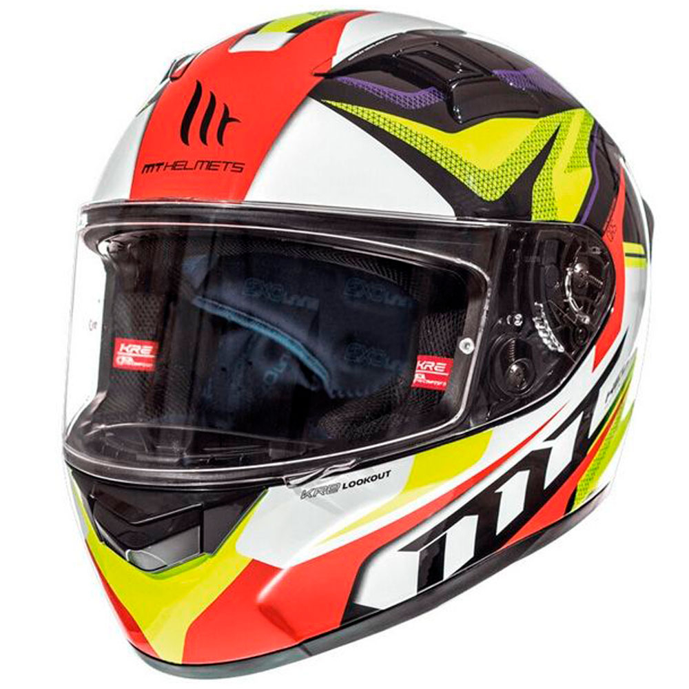 Foto do Produto Capacete MT Helmets KRE Lookout G4 - Fechado - Tamanho L - Gloss Fluor Yellow