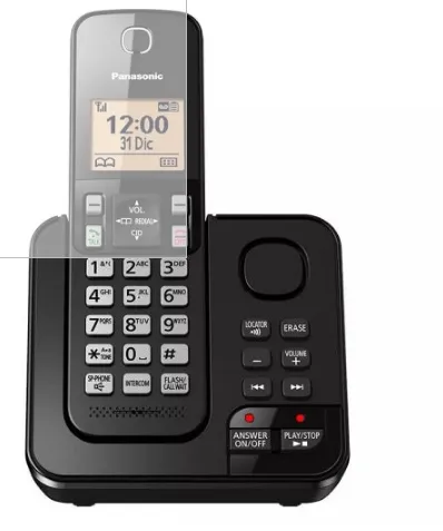 Foto do Produto PANASONIC TELEFONO INALAMBRICO KX-TGC360LAB 1BASE BIVOLT NEGRO