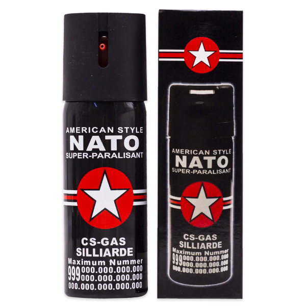 Foto do Produto Spray de Pimenta Tatico Nato Super Paralisante 60ML - Preto