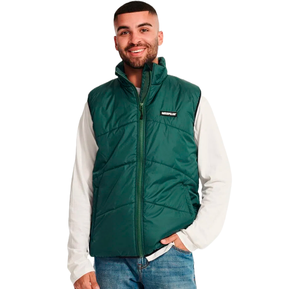 Foto do Produto Colete Caterpillar Masculino Foundation Chevron Insulated M Verde - 4040004-195920