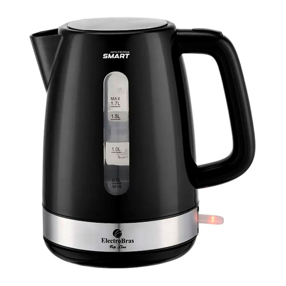 Foto do Produto Jarra Elétrica ElectroBras Smart EBJE-02 - 1.7L - 1200W - 110V - Preto e Prata