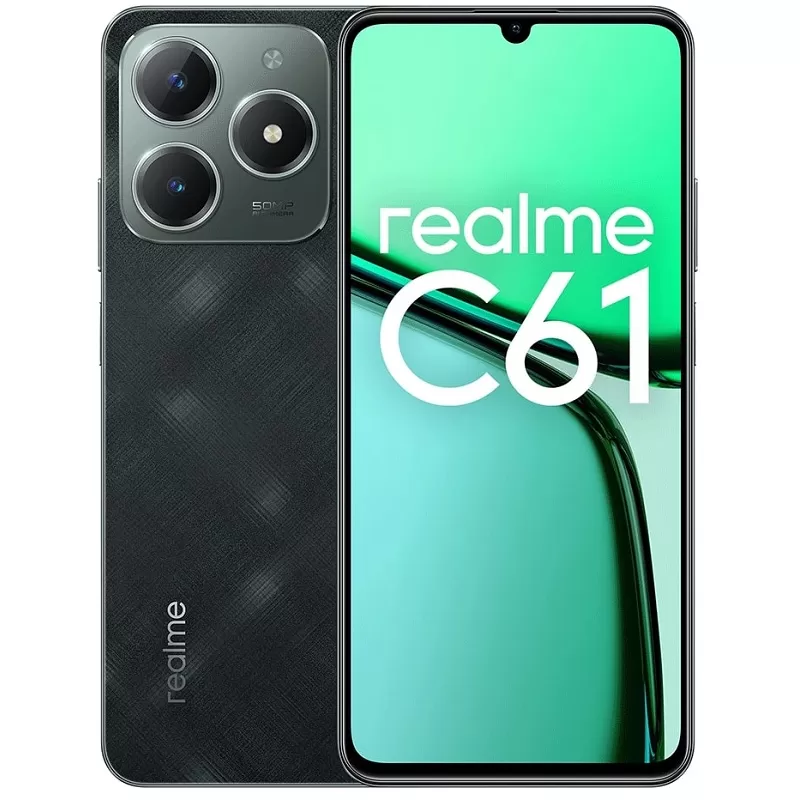Foto do Produto REALME CEL C61 RMX3930 6.74" DS LTE NFC 8/256GB ANATEL 15W GREEN
