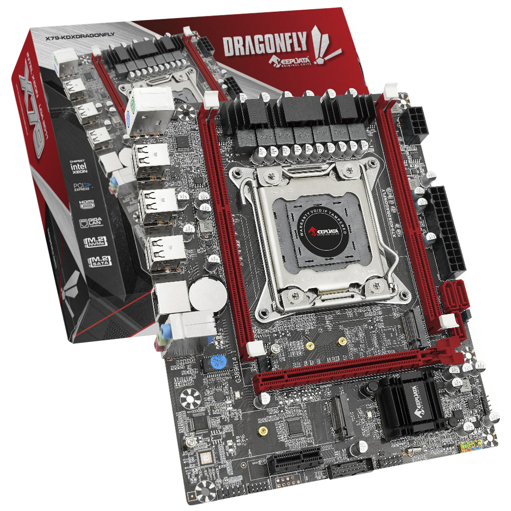 Foto do Produto Placa Mae Keepdata X79-KDXDRAGONFLY Socket LGA 2011 / DDR3