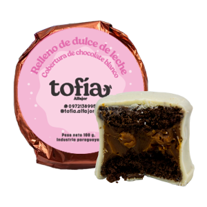 Foto do Produto Alfajor Tofia Artesanal Branco Recheio Doce de Leite 100g