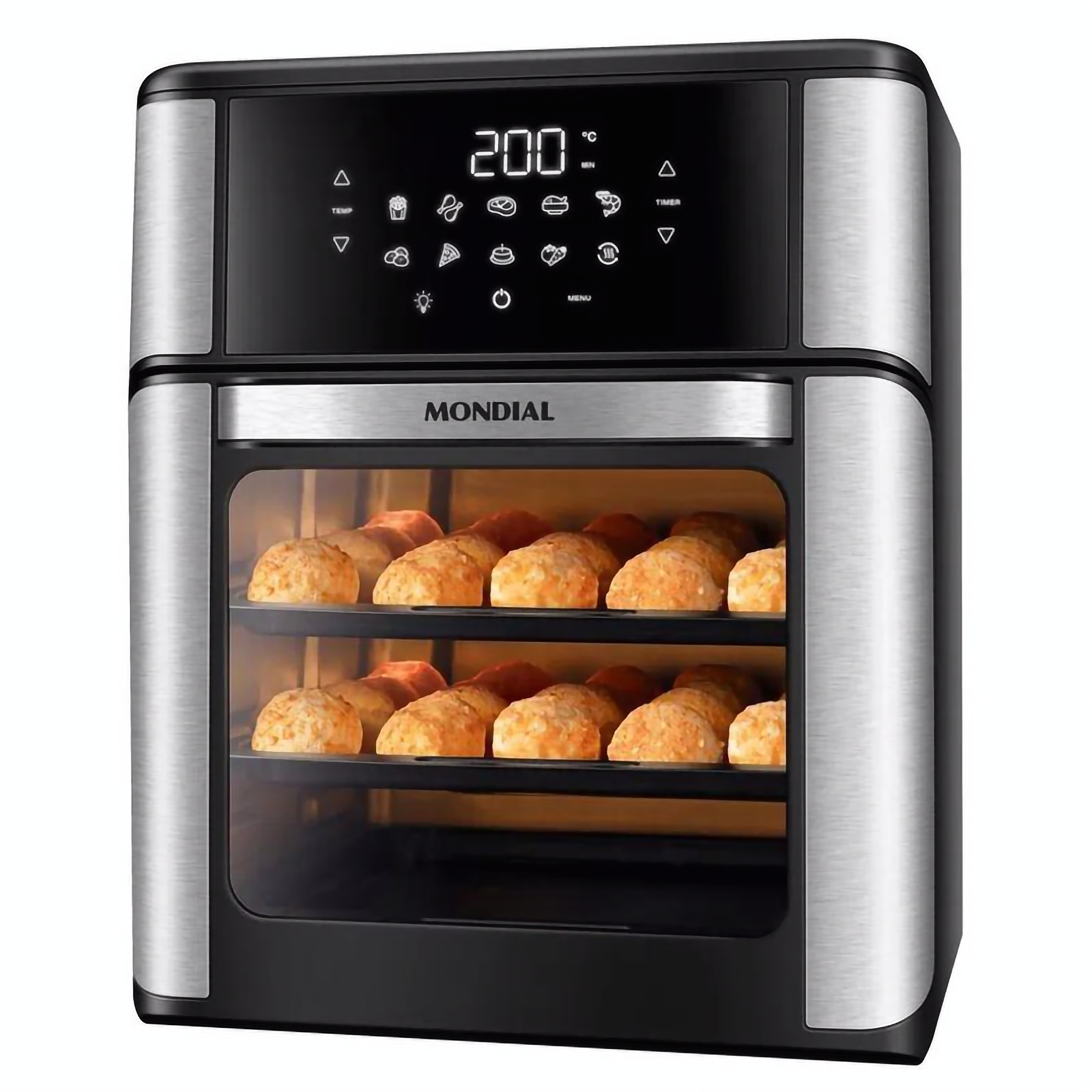 Foto do Produto Fritadeira Elétrica Mondial Air Fryer Oven AFO-12L-BI - 2200W - 12L - 220V/60Hz - Preto
